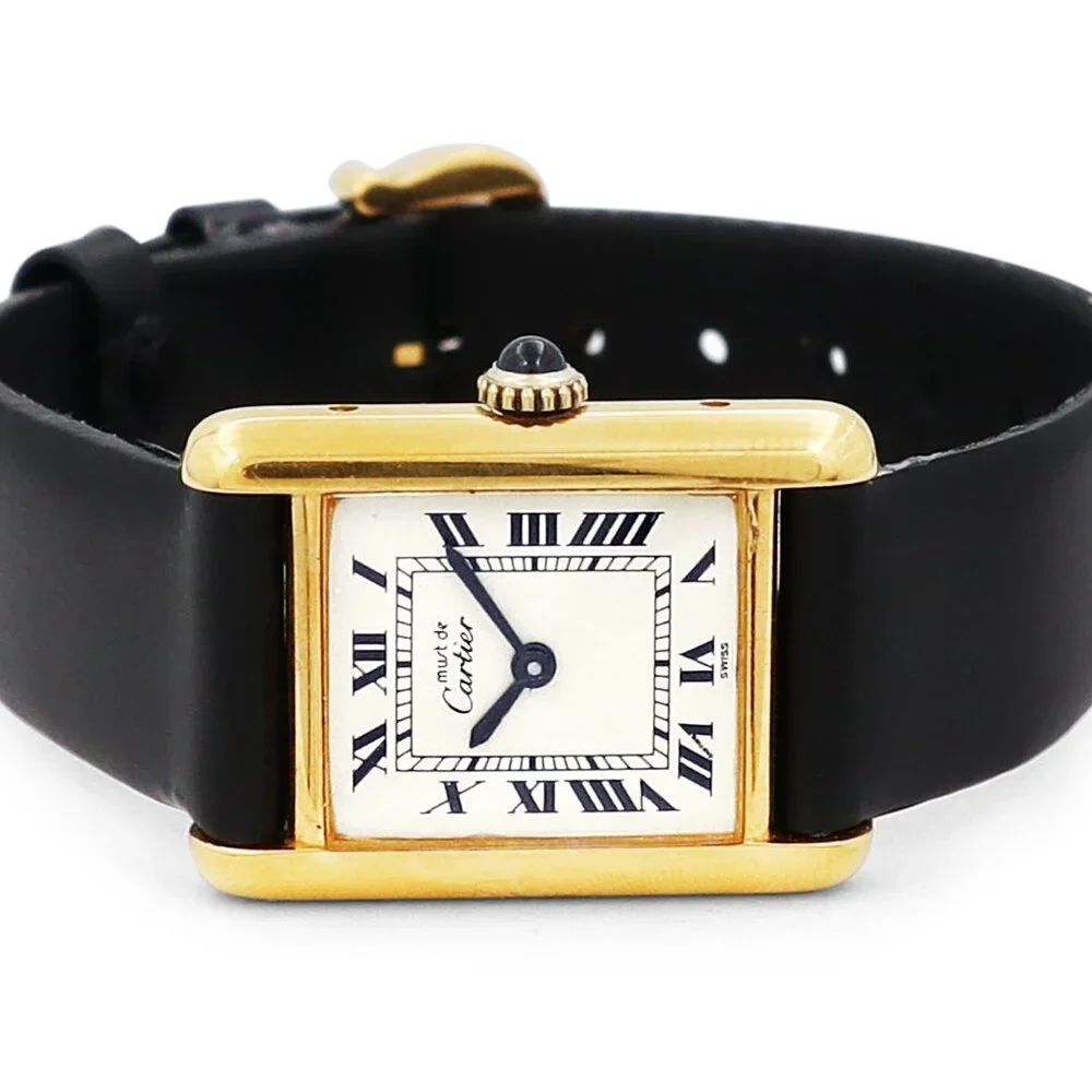 *SOLD* Cartier Ladies  Stainless Steel Gold-Plated Must De Cartier Watch - Picture 3 of 5